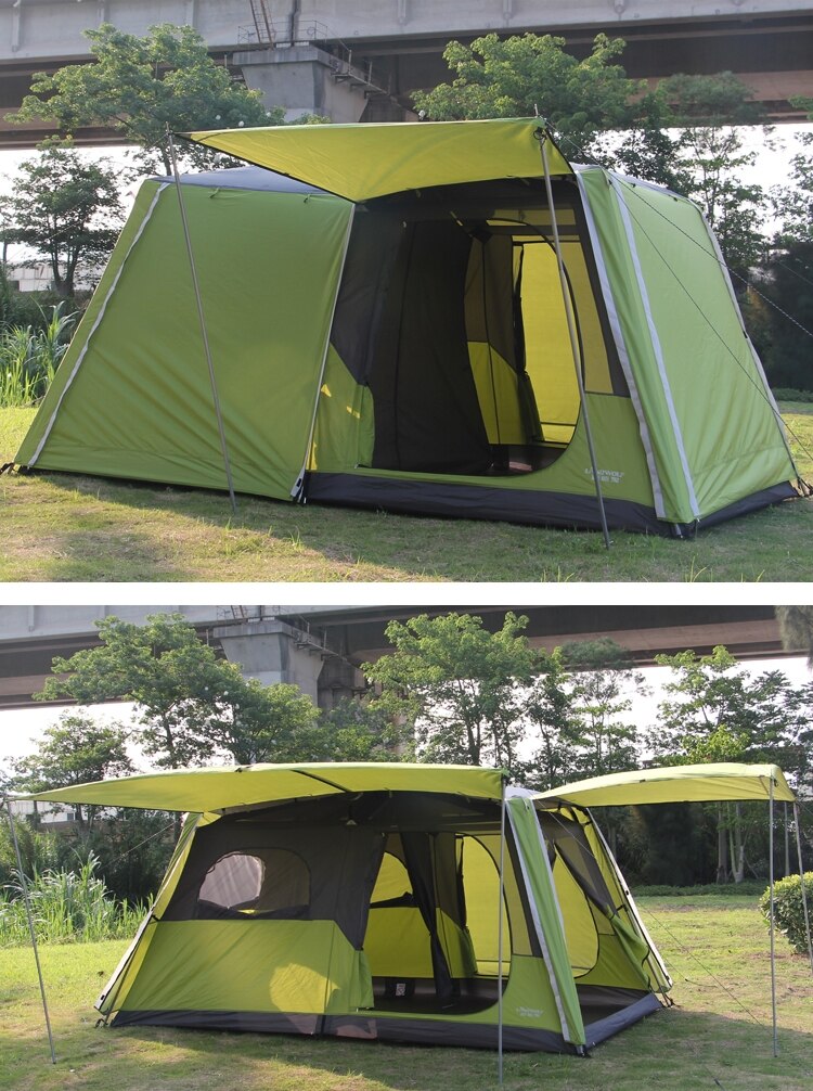 Cheap Goat Tents Outdoor Camping Automatic Tent 4 8 People Double layer Rainproof Beach One Bedroom One Living Room Ultra large Tent Tents 